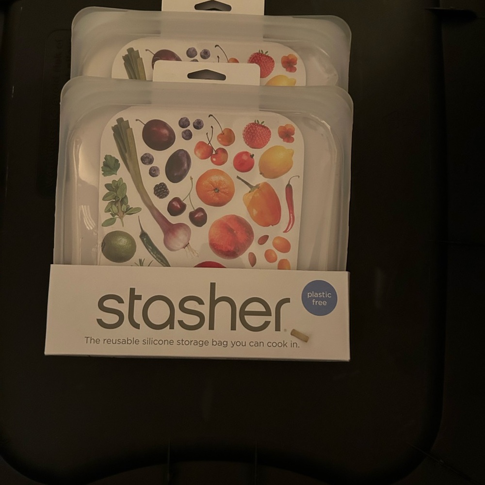 Stasher Reusable Silicone Storage Bags - Fruit Design